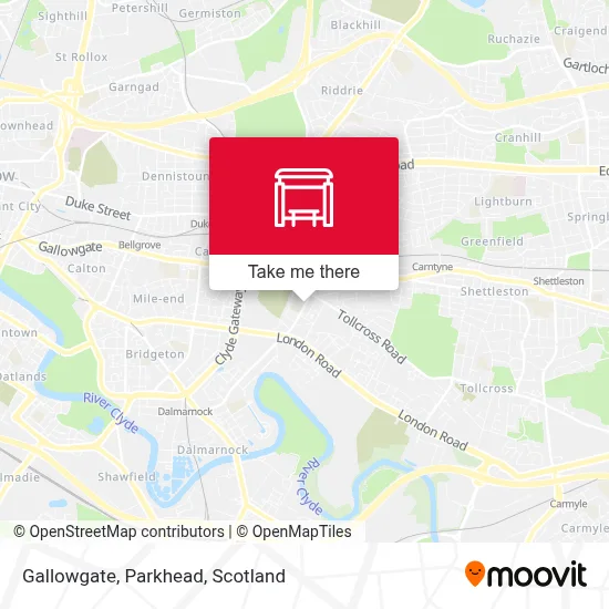 Gallowgate, Parkhead map