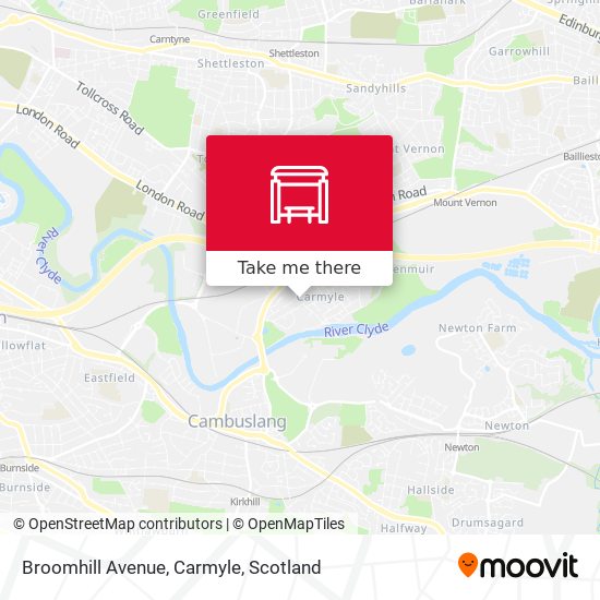 Broomhill Avenue, Carmyle map