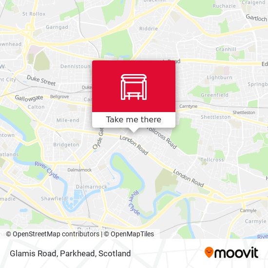 Glamis Road, Parkhead map