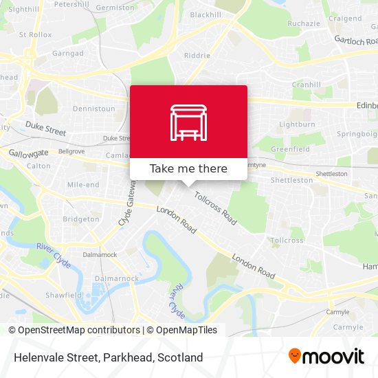 Helenvale Street, Parkhead map