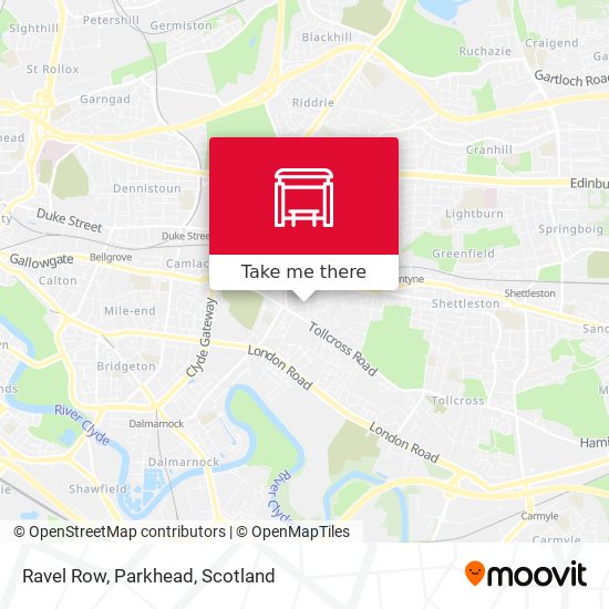 Ravel Row, Parkhead map