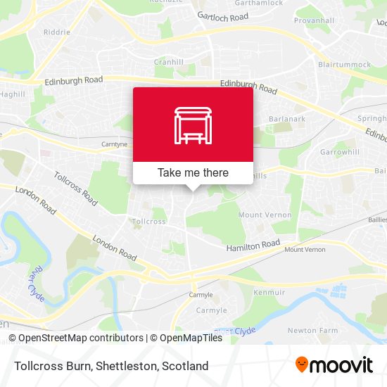 Tollcross Burn, Shettleston map