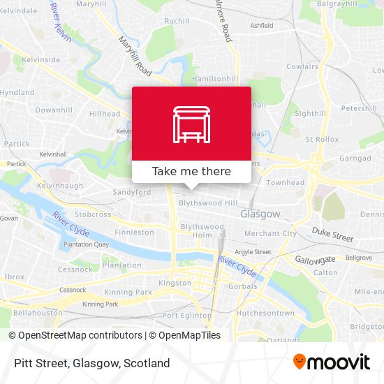 Pitt Street, Glasgow map
