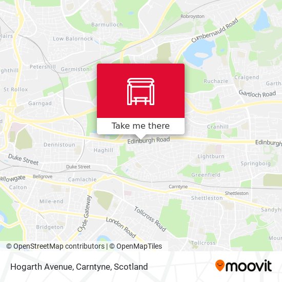 Hogarth Avenue, Carntyne map