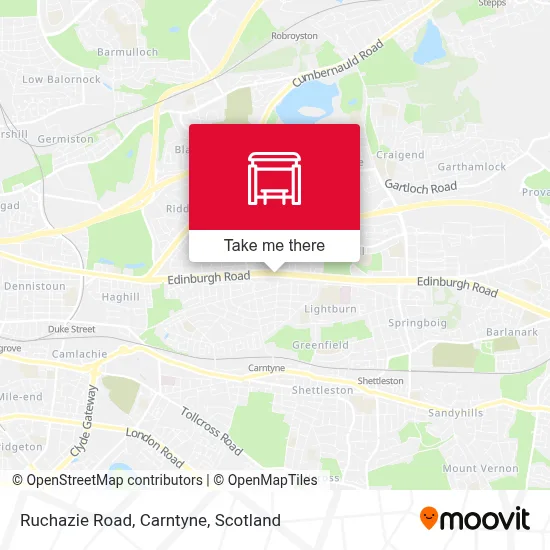 Ruchazie Road, Carntyne map