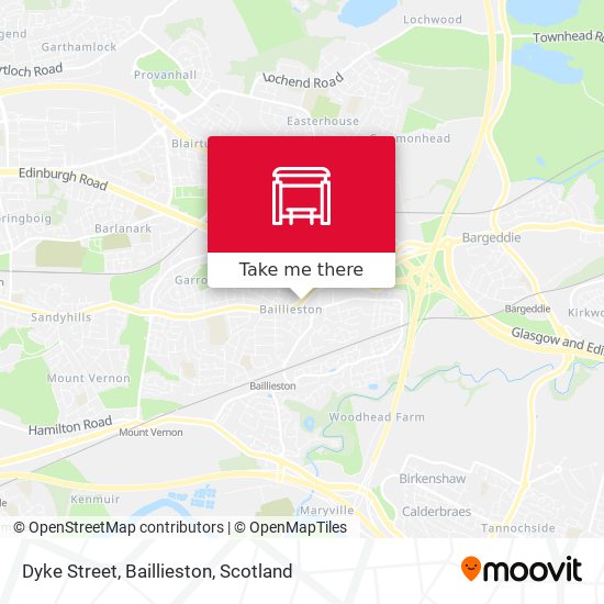 Dyke Street, Baillieston map