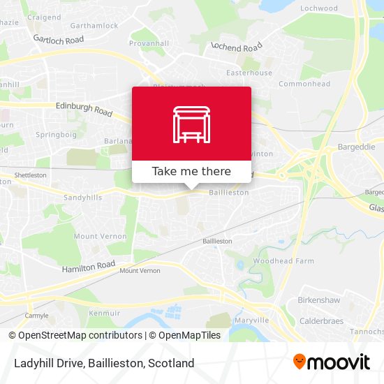 Ladyhill Drive, Baillieston map