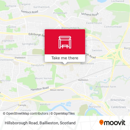 Hillsborough Road, Baillieston map