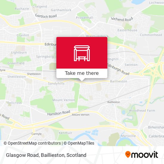 Glasgow Road, Baillieston map