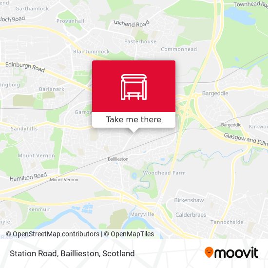 Station Road, Baillieston map
