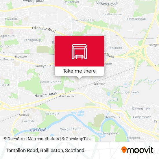 Tantallon Road, Baillieston map