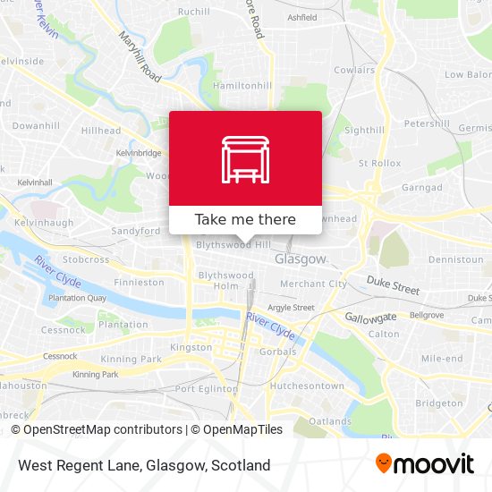 West Regent Lane, Glasgow map