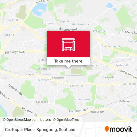 Croftspar Place, Springboig map
