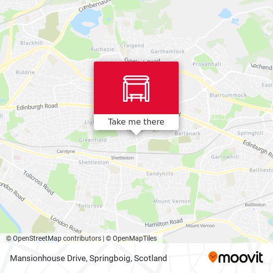 Mansionhouse Drive, Springboig map