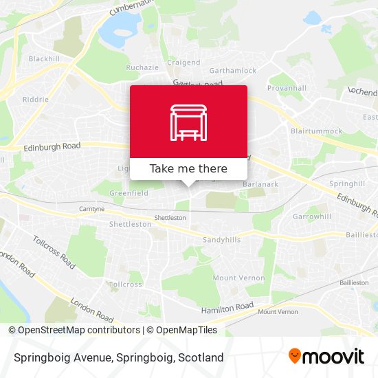 Springboig Avenue, Springboig map