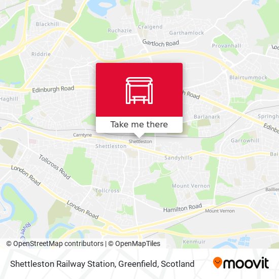 Shettleston Railway Station, Greenfield map