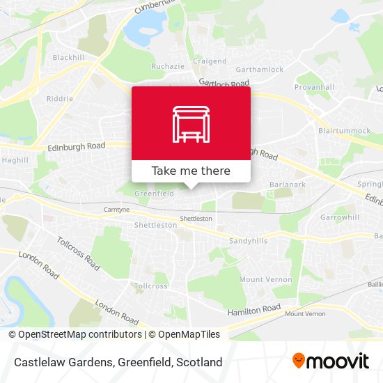 Castlelaw Gardens, Greenfield map