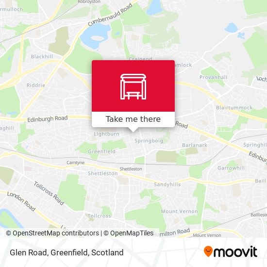 Glen Road, Greenfield map
