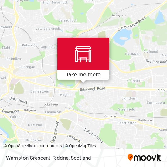 Warriston Crescent, Riddrie map