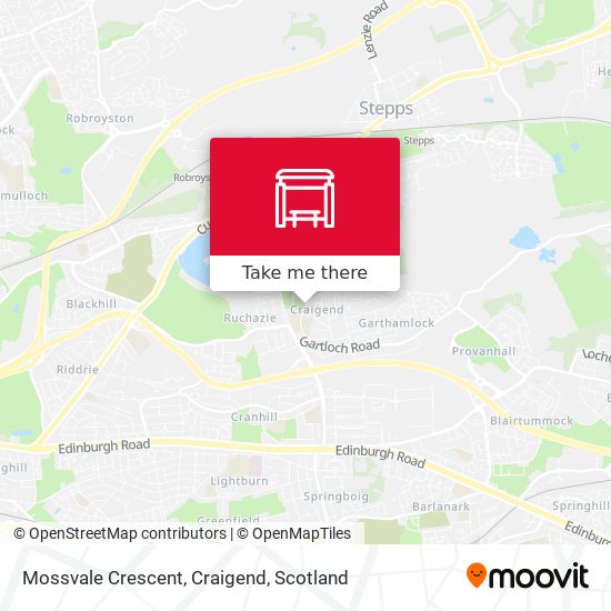 Mossvale Crescent, Craigend map