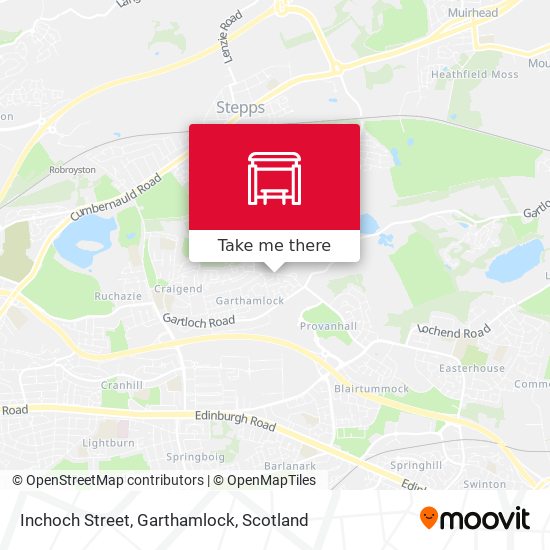 Inchoch Street, Garthamlock map