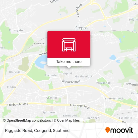 Riggside Road, Craigend map