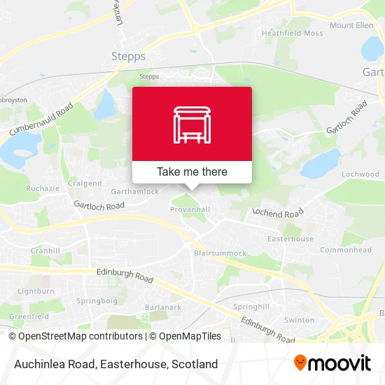 Auchinlea Road, Easterhouse map