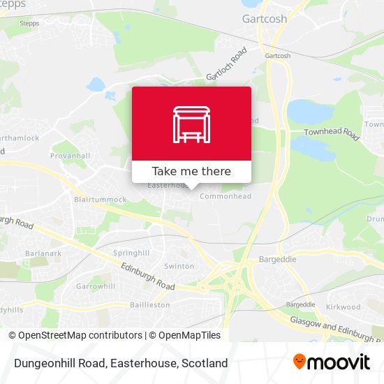 Dungeonhill Road, Easterhouse map