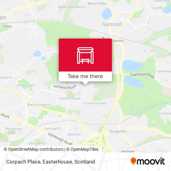 Corpach Place, Easterhouse map