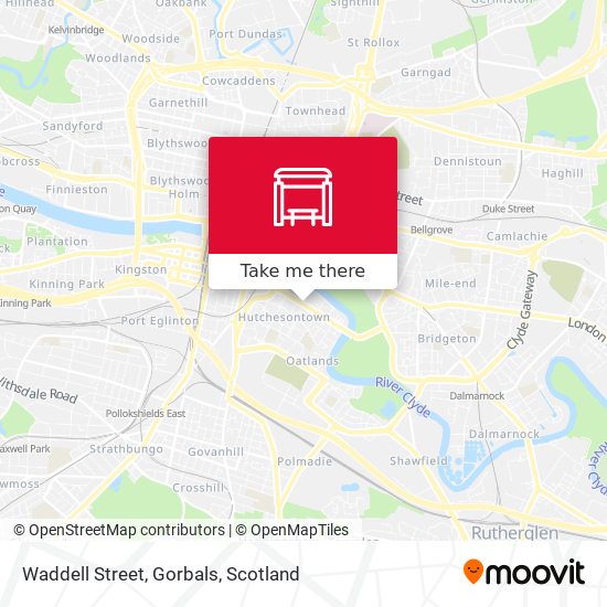 Waddell Street, Gorbals map