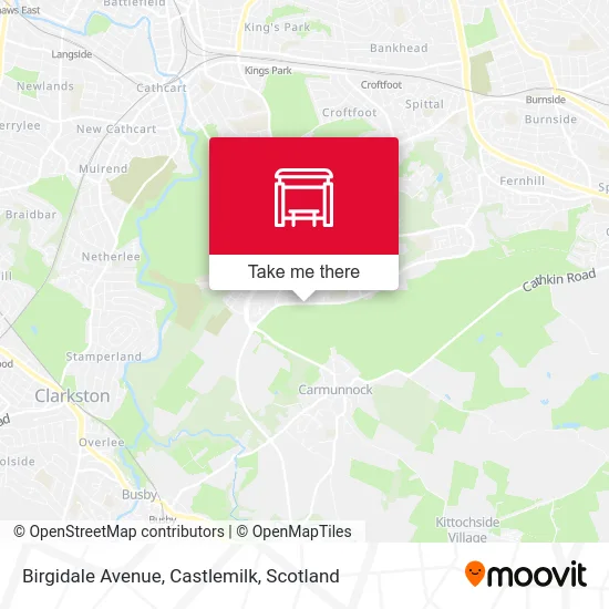 Birgidale Avenue, Castlemilk map