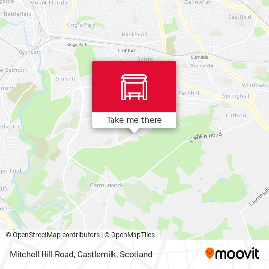 Mitchell Hill Road, Castlemilk map