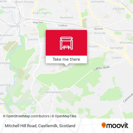 Mitchell Hill Road, Castlemilk map