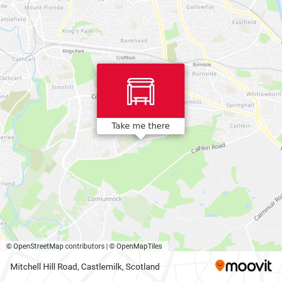 Mitchell Hill Road, Castlemilk map