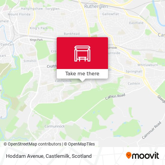 Hoddam Avenue, Castlemilk map