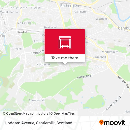 Hoddam Avenue, Castlemilk map