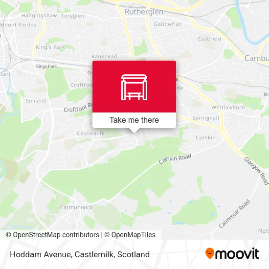 Hoddam Avenue, Castlemilk map