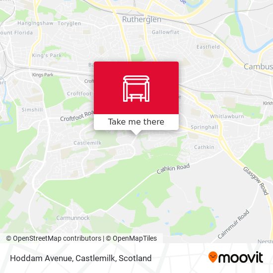 Hoddam Avenue, Castlemilk map