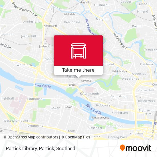 Partick Library, Partick map