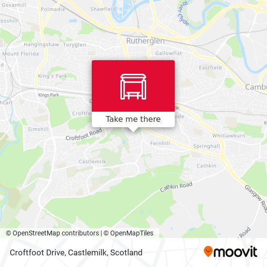 Croftfoot Drive, Castlemilk map