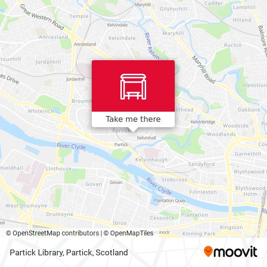 Partick Library, Partick map