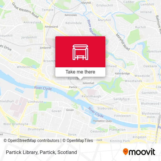 Partick Library, Partick map