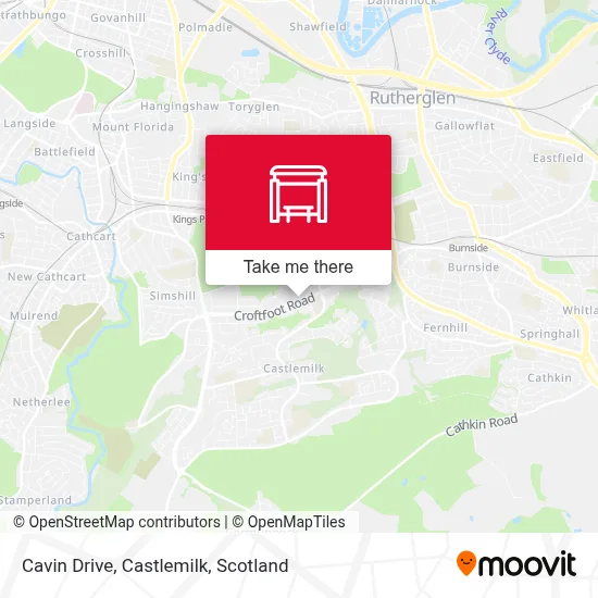 Cavin Drive, Castlemilk map