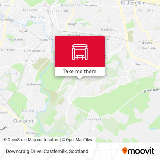 Downcraig Drive, Castlemilk map