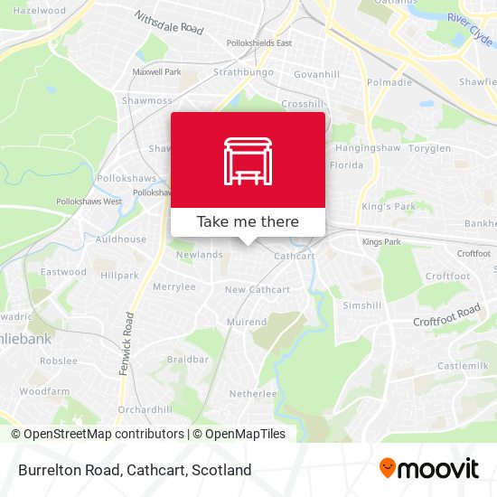 Burrelton Road, Cathcart map