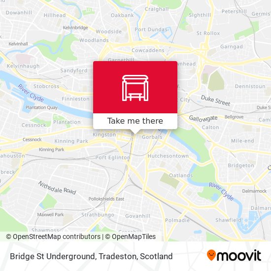 Bridge St Underground, Tradeston map