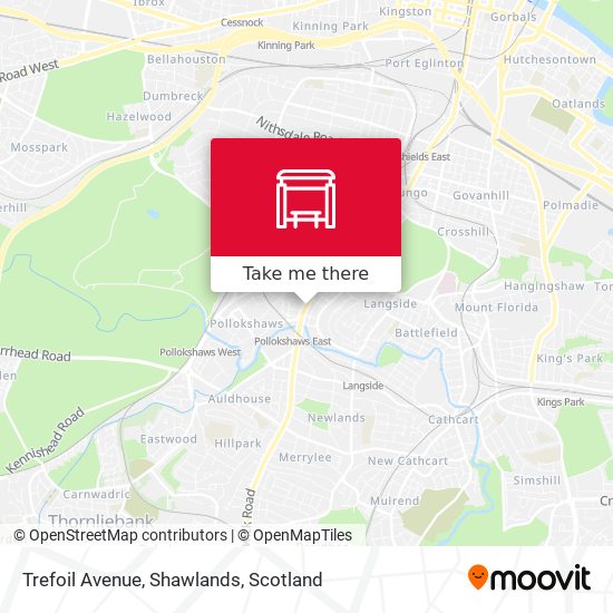 Trefoil Avenue, Shawlands map