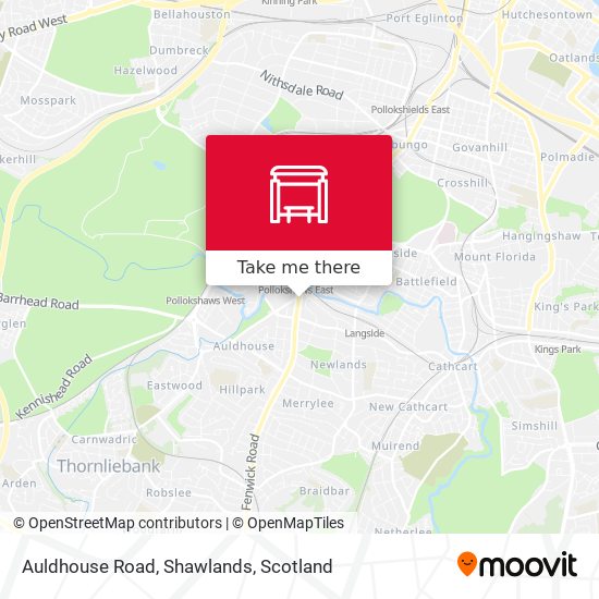 Auldhouse Road, Shawlands map