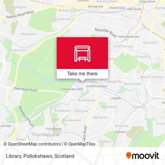 Library, Pollokshaws map