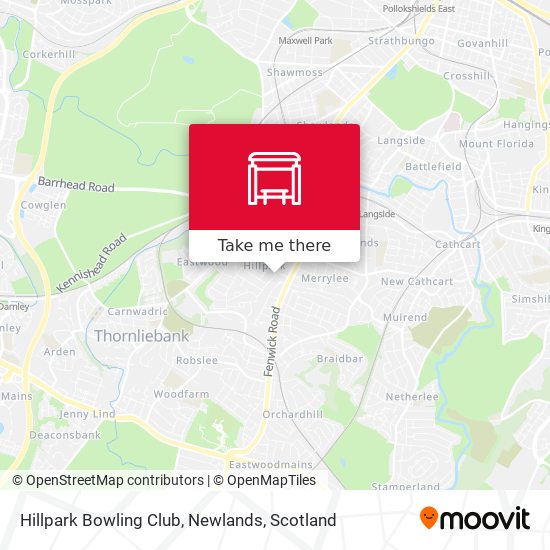Hillpark Bowling Club, Newlands map